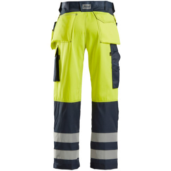 Pantalon de travail haute visibilité avec poches holster, Classe 2 3233 Snickers