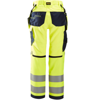 Pantalon+ pour femme AllroundWork avec poches hoster, haute visibilité Classe 2 6730 Snickers