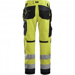 Pantalon+ AllroundWork haute visibilité avec poches holster, Classe 2 6230 Snickers