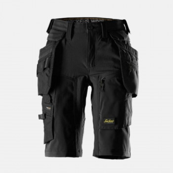 6117 - AllroundWork, Short de travail pour femme en tissu extensible avec poche holster détachables