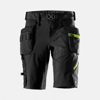 6140 - Flexiwork, Short de travail extensible avec poches holster détachables