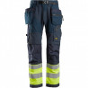 Pantalon de travail FlexiWork avec poches holsters 1584 haute-visibilité Cl.1 - Snickers