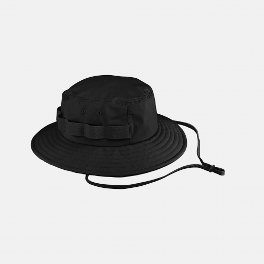 Chapeau de travail anti-UV UPF 50+ Beechfield noir pour professionnels travaillant en extérieur
