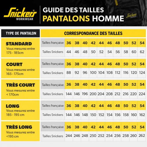 Pantalon de travail Snickers 6241 Stretch 4D SNICKERS