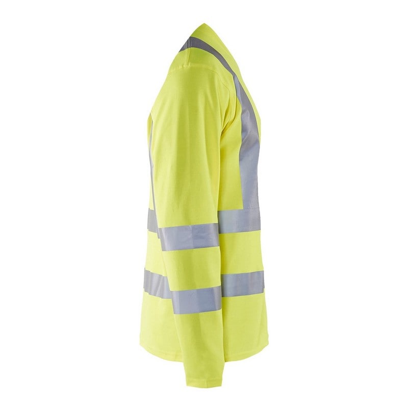T-shirt Manches Longues Haute Visibilité Homme - Protection Avertissement Réfléchissante Respirant Travail Sécurité