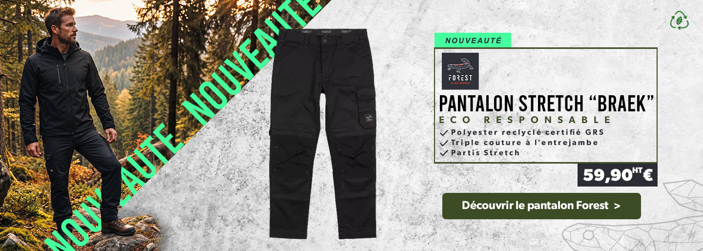 Pantalon Stretch BRAEK Forest Workwear